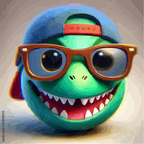 
digital art of a cool dinosaur 80