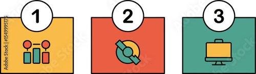 Three steps business process infographic workflow diagram chart presentation vector illustration design editable stock vector