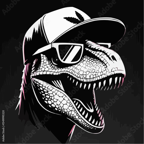
digital art of a cool dinosaur 62