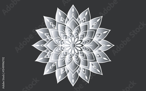 Luxury islamic line art mandala background design