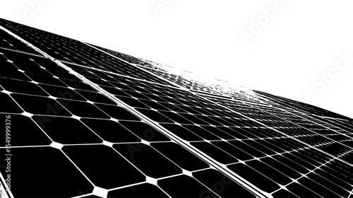 a tall building with solar panels silhouetted against a black and white sky black, building, large, panel, sky, skyscraper, solar, tall , Generative art.