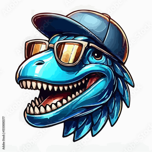 alternative digital art of a fun dinosaur 44