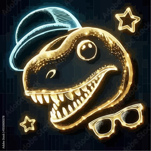 alternative digital art of a fun dinosaur 43