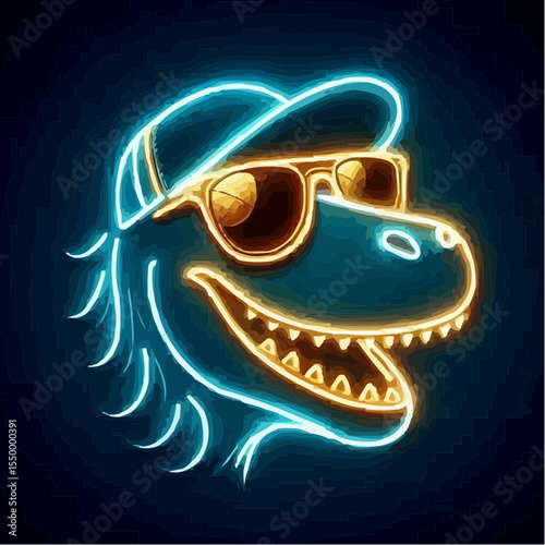 alternative digital art of a fun dinosaur 42