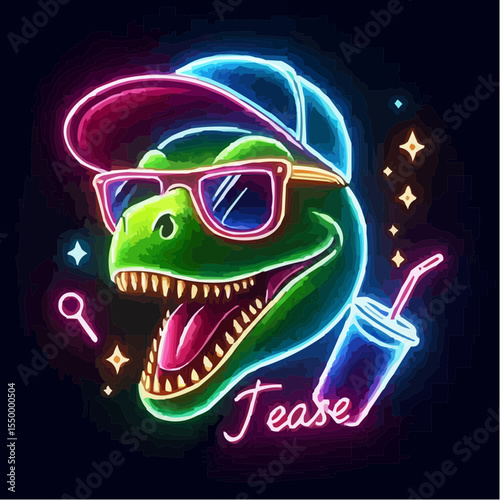 alternative digital art of a fun dinosaur 26