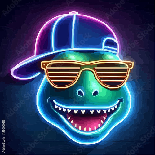 alternative digital art of a fun dinosaur 25
