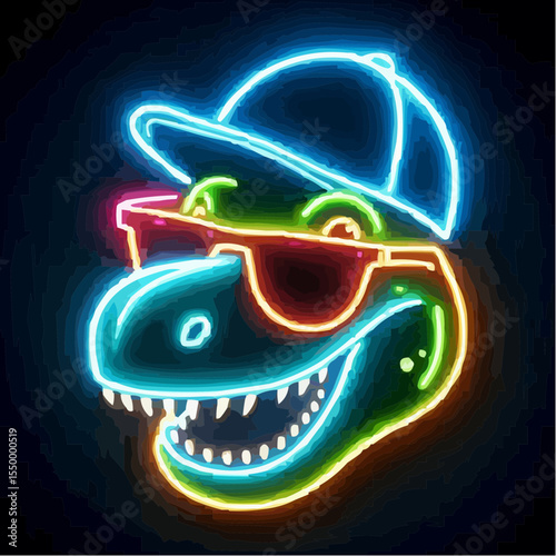 alternative digital art of a fun dinosaur 23