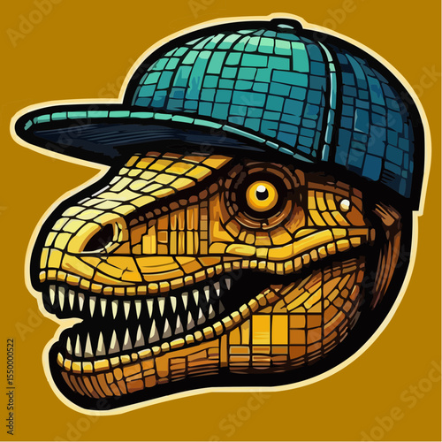 alternative digital art of a fun dinosaur 22