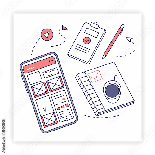 Sketch Style SaaS UI/UX Components