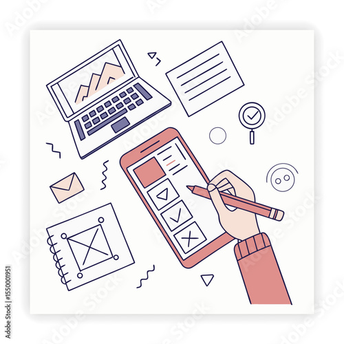 Sketch Style SaaS UI/UX Components