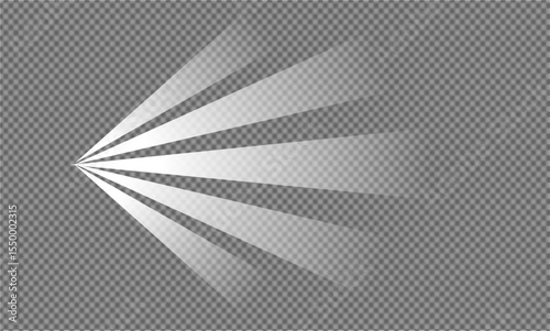 A set of White light element, design component, vector illustration, glowing effect. concept element comic design