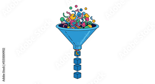 Data Funnel Transforming Complex Information Into Structured Output for Analysis