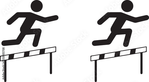 Hurdle Race Vector Illustration for Sports and Athletic Projects