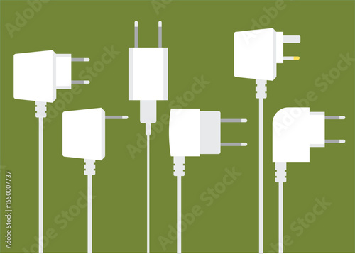 Head Phone Charger Vectors Design 
