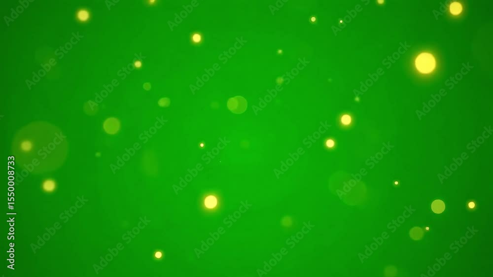 Green screen bokeh overlay effect animation background for video editing and motion graphics use