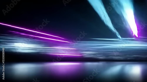 Abstract light trails in motion