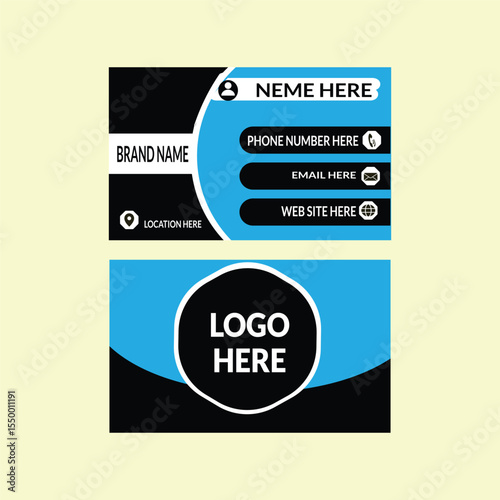 New Modern Creative Professional Business Card Idol Visiting Card Vector