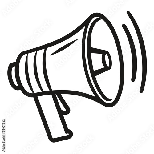 megaphone on white