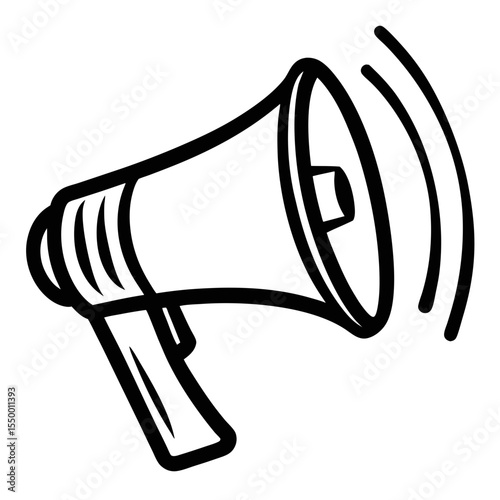 vector illustration of a megaphone