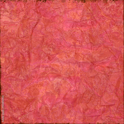 Wallpaper Mural Crinkled red and pink textured paper with vibrant marbled tones, distressed creases, and rich artistic depth, ideal for scrapbooking, collage art, backgrounds, posters, and creative projects. Torontodigital.ca