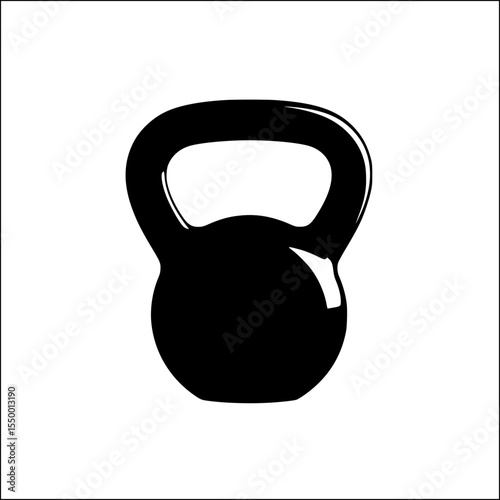 a black silhouette of a kettlebell and a symbol of a head black, head, icon, picture, silhouette, symbol , Generative art.