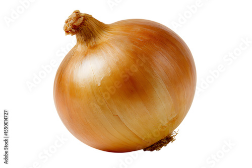 Wallpaper Mural Single, ripe yellow onion isolated on black background. Torontodigital.ca