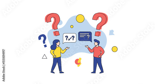 Two People Asking Each Other Questions For Problem Solving