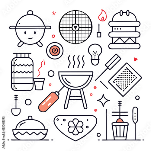 some necessary icon design set vector art 