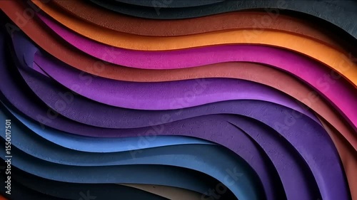 Abstract layered colored shapes