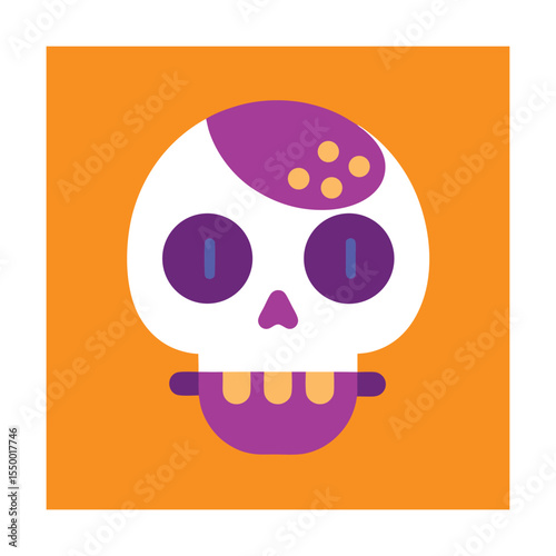 Spooky Halloween Skull Candy Icon in Vector Style