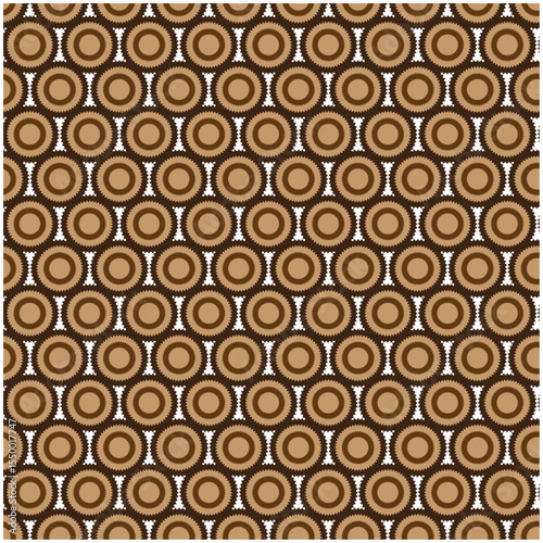 Retro Circles Geometric Tribal Modern Ethnic Circular Repeating Pattern
