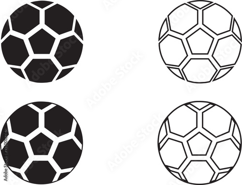 football or soccer ball icon, soccer ball flat logo vector illustration