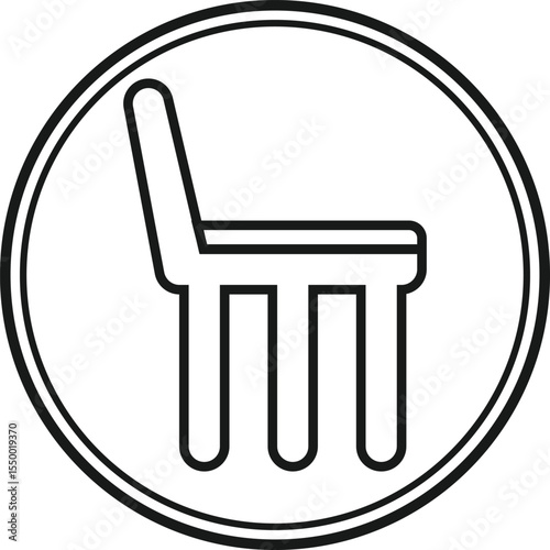 Minimalist Chair Furniture Logo Design
