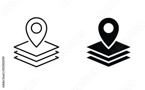 GIS icon. Map pin symbol