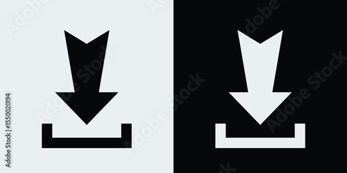 Download arrow icon. Moving down symbol
