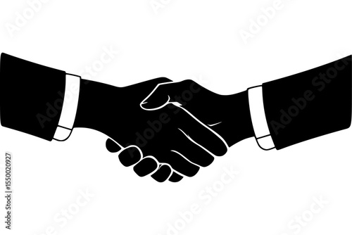 handshake black icon isolated on a white background black, hand, handshake, icon, shake , Generative art.