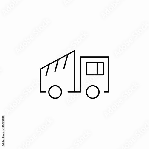 cargo truck icon sign vector