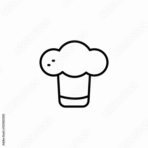 chef cap hat icon sign vector
