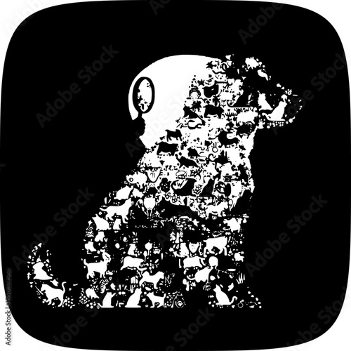 a black and white image of a silhouette of a human head black, head, icon, image, picture, silhouette , Generative art.