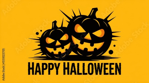 Happy halloween jack olantern greeting card