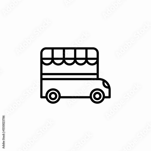 food truck shop icon sign vector