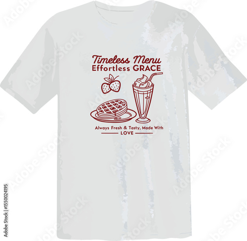 Timeless Menu Effortless Grace Breakfast & Dessert T-Shirt Design