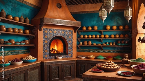 Oriental Style Bakery and Pastry Shop Interior