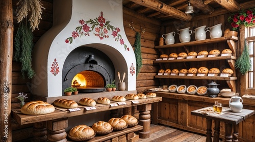Russian Style Bakery and Pastry Shop Interior