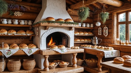 Russian Style Bakery and Pastry Shop Interior