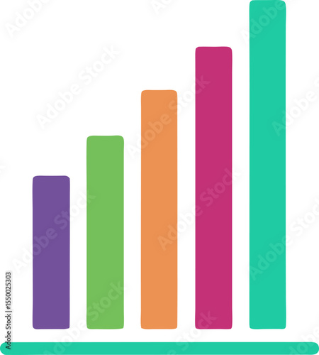 vector illustration of colorful chart