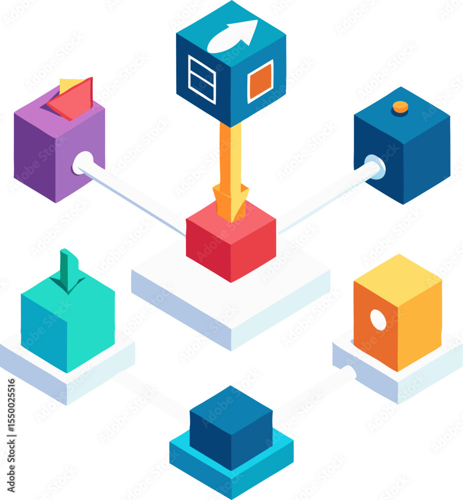 Obraz premium vector isometric building