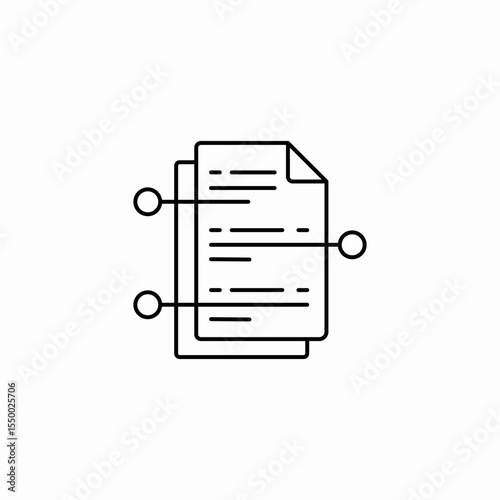 linked document files icon sign vector