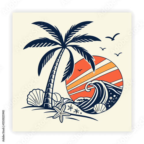 Hand Drawn Summer Vacation Elements
