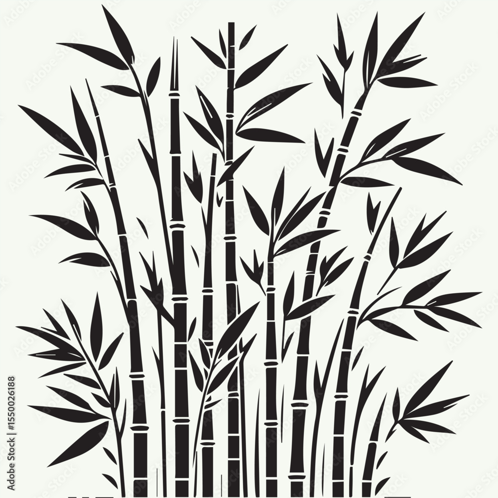 Naklejka premium Graceful Bamboo Stalks